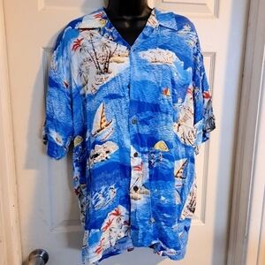 Pineapple connection mens button Down shirt short sleeve  shirt A-14